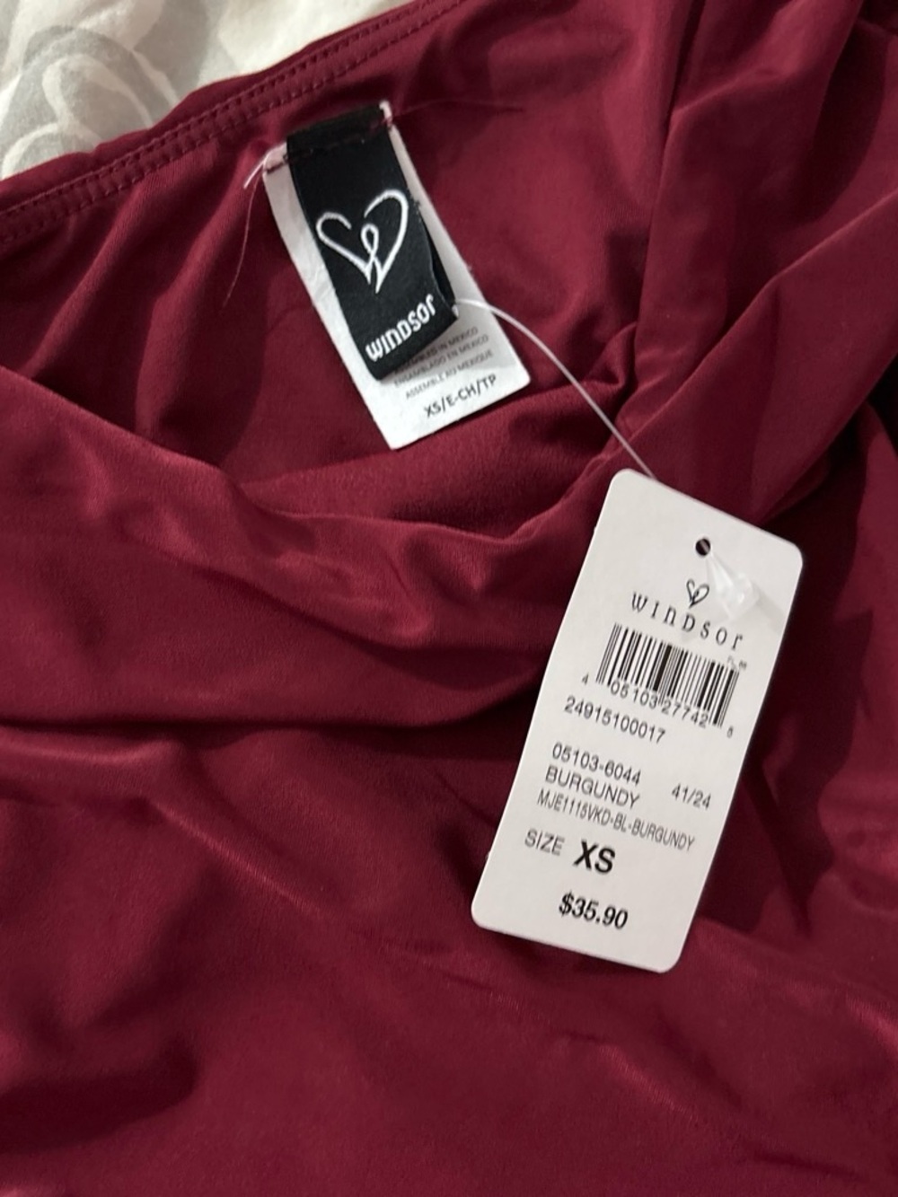 Windsor Burgundy Intimate Top